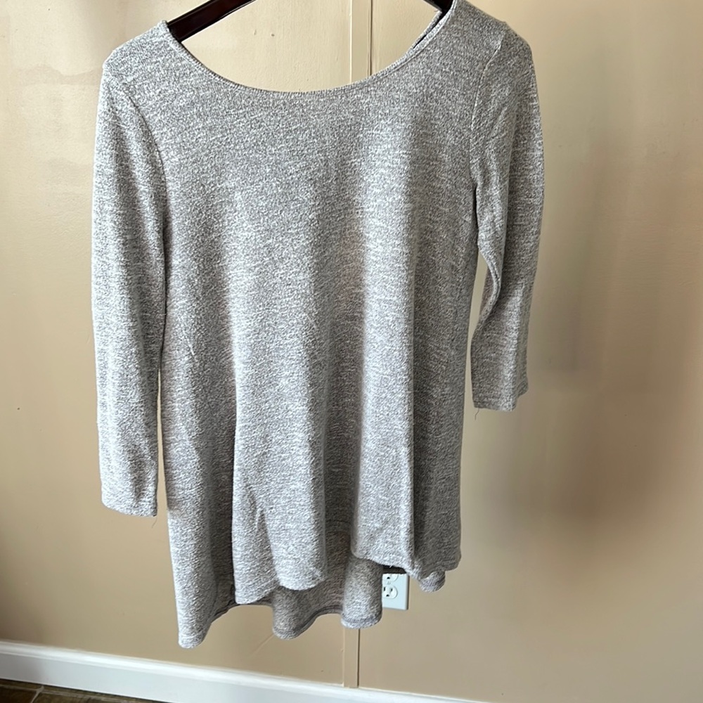 Tie back sweater blouse